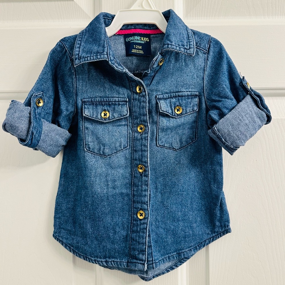 OshKosh Baby Girl Shirt, Size 12 Months